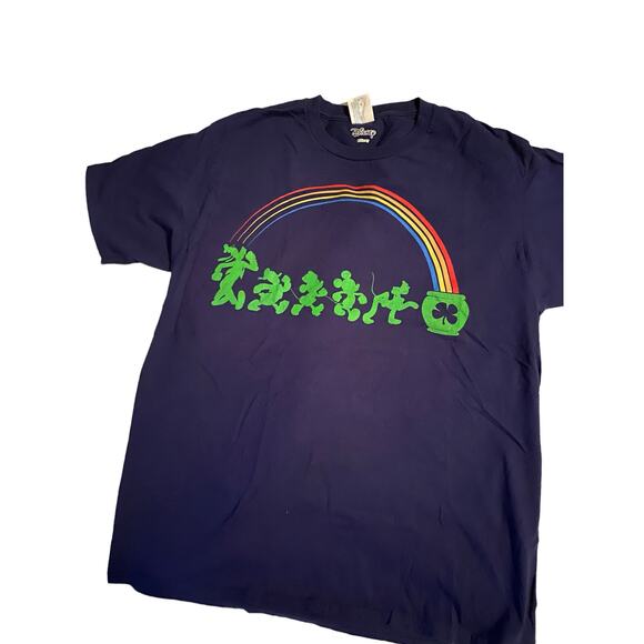 Disney Friends T Shirt Large Rainbow Pot of Gold Blue - Picture 9 of 12